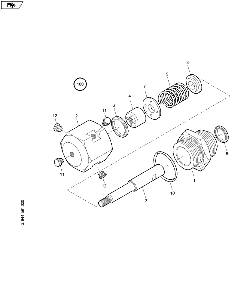 Схема запчастей Case 321D - (24.170[001]) - CYLINDER SHIFT (OPTION) (S/N 591052-UP) No Description