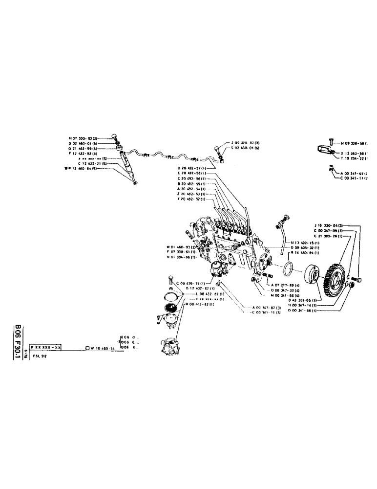 Схема запчастей Case 75P - (033) - FUEL CIRCUIT - F5L 912 : 6 220 336... (01) - ENGINE