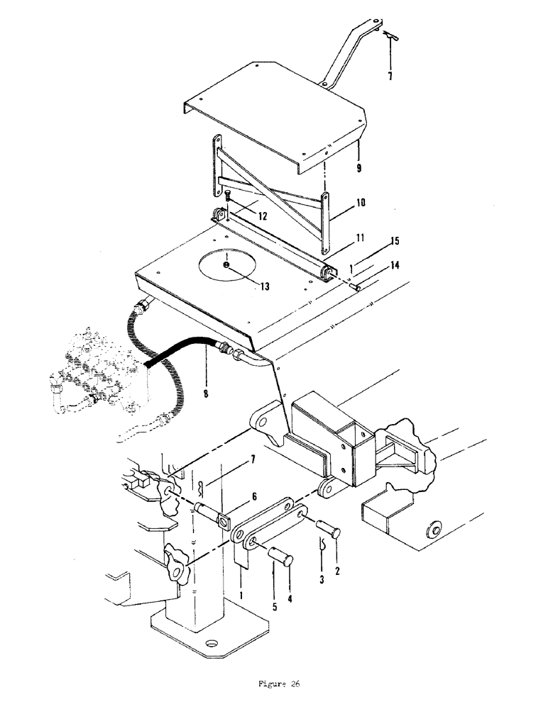 Схема запчастей Case 700 - (54) - D-100 BACKHOE ATTACHING KIT 