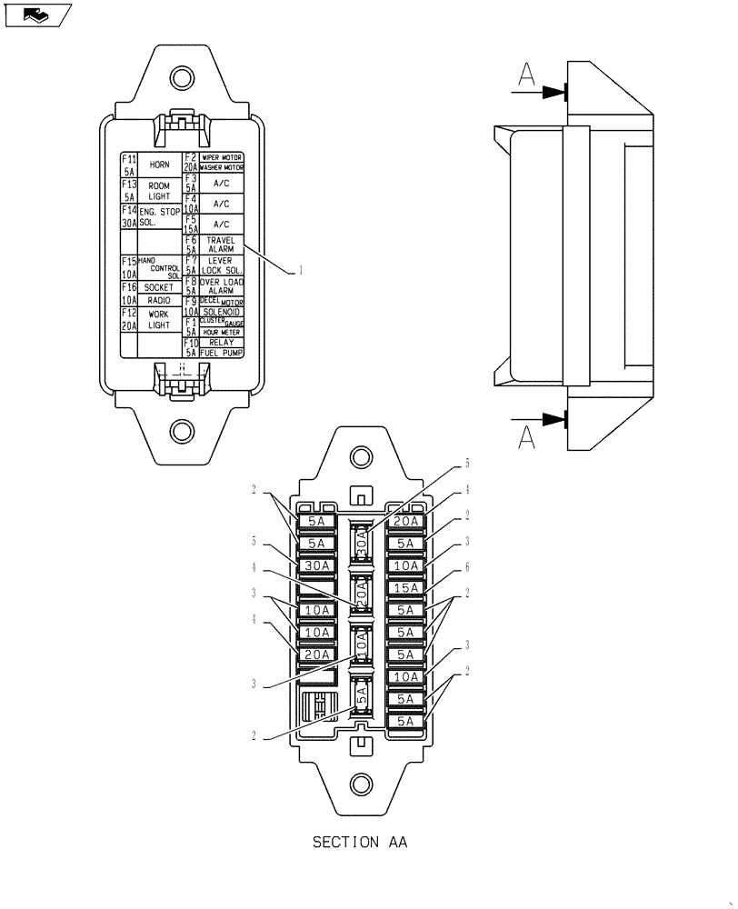 Схема запчастей Case CX55BMSR - (01-078[05]) - ELECTRICAL ASSY, UPPER (55) - ELECTRICAL SYSTEMS