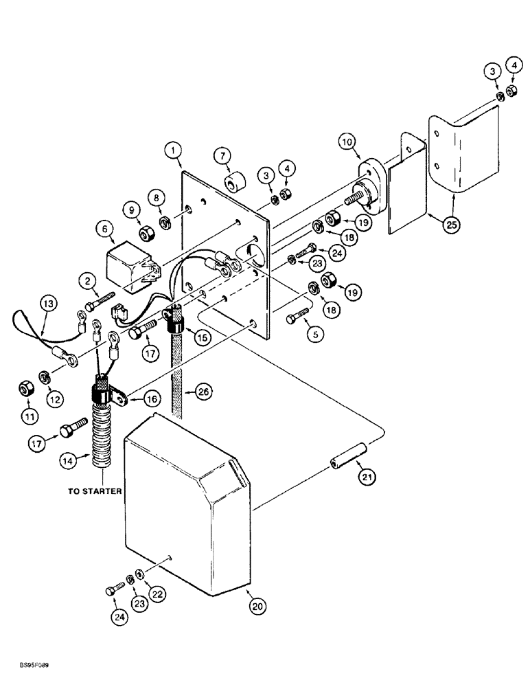 Схема запчастей Case 721B - (4-34) - REAR HARNESS TO RELAY PANEL, PRIOR TO P.I.N. JEE0040040 (04) - ELECTRICAL SYSTEMS