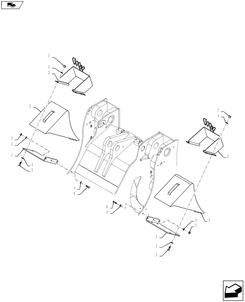 Схема запчастей Case 621F - (88.100.05) - WHEEL CHOCK INSTALLATION (88) - ACCESSORIES