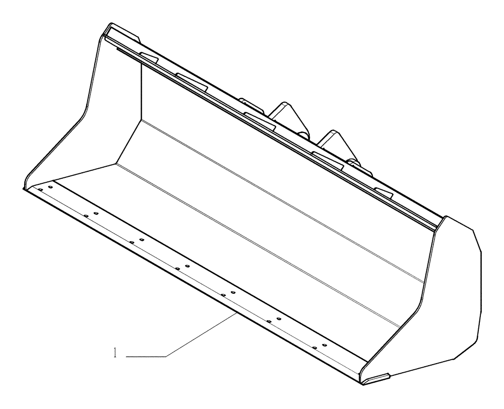 Схема запчастей Case TX945 - (9.80253[01]) - 1,2 CU M BUCKET W/HOOKING AND W/OUT TEETH - OPTIONAL CODE 749063011 (84) - BOOMS, DIPPERS & BUCKETS