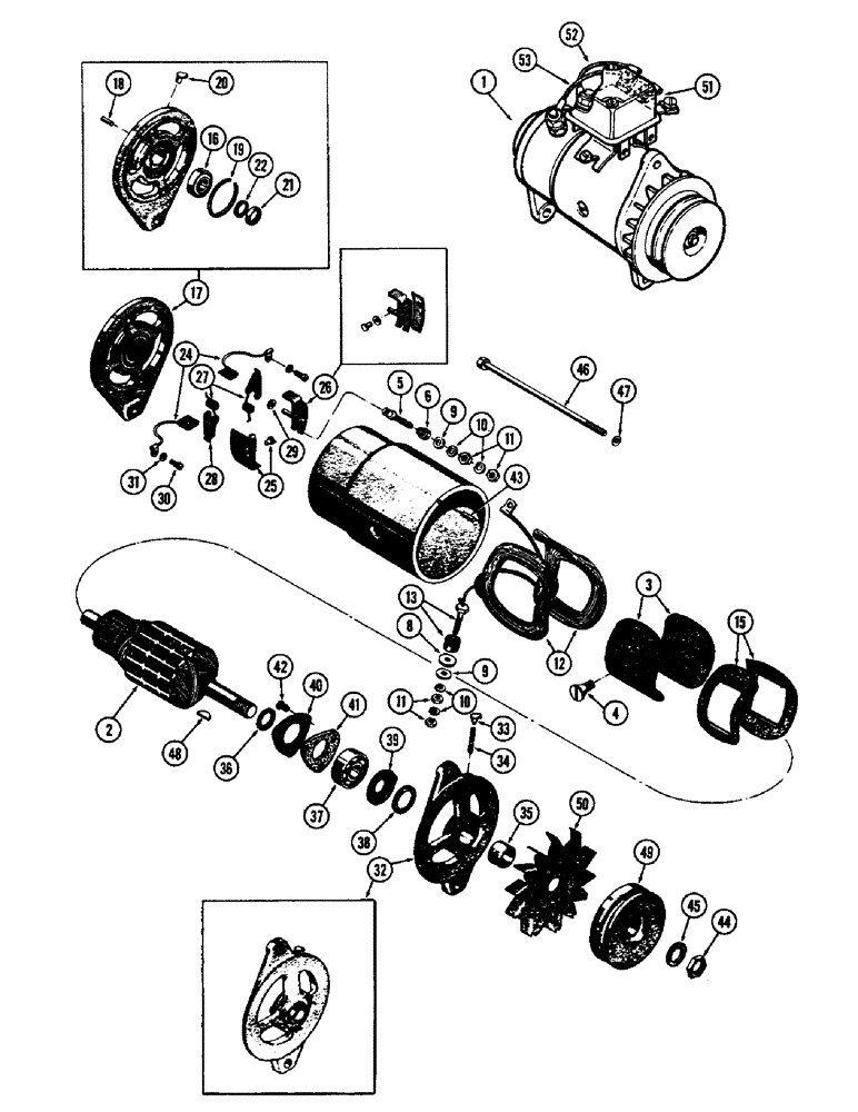 Схема запчастей Case W8B - (063A) - A33983 GENERATOR, (377) SPARK IGNITION ENGINE (06) - ELECTRICAL SYSTEMS