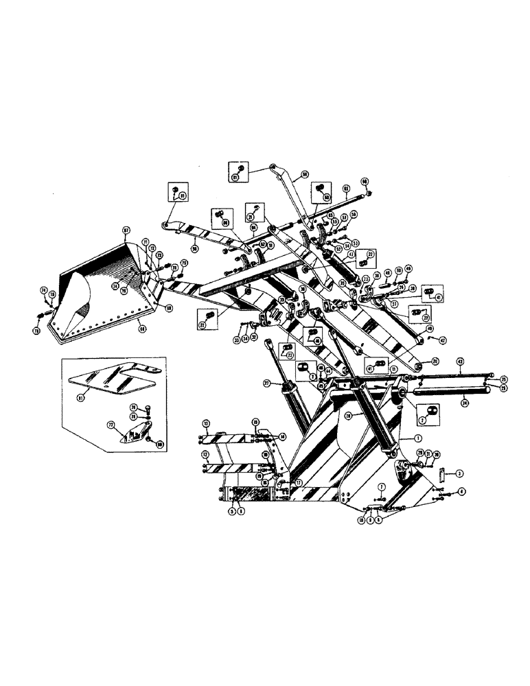 Схема запчастей Case 310C - (094) - LOADER FRAME, LIFT ARM, BUCKETS, AND CYLINDERS (07) - HYDRAULIC SYSTEM