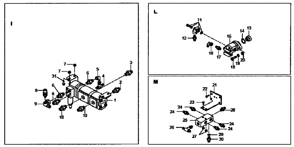 Схема запчастей Case 330B - (47A05002336[001]) - HYDRAULIC CONNECTIONS, WET BRAKE (P.I.N. HHD0330BN7PG57000 AND AFTER) (844221303) (09) - Implement / Hydraulics / Frame / Brakes