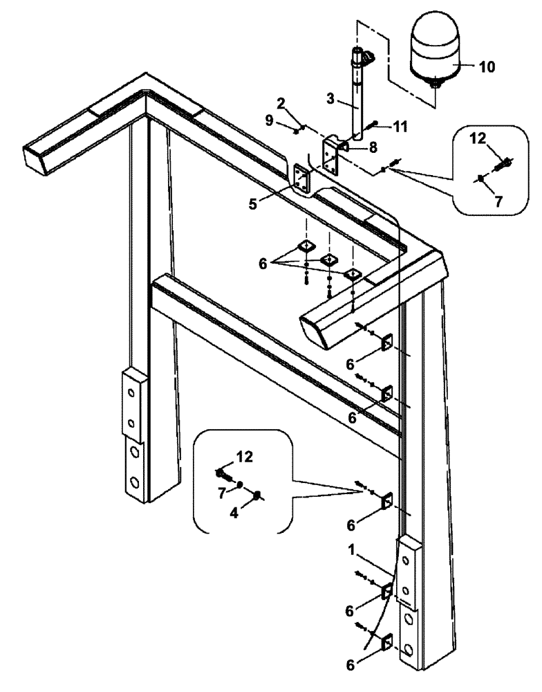 Схема запчастей Case PT240 - (55.404.01[02]) - BEACON LIGHT-STANDARD - CANOPY (GROUP 417-ND144898) (55) - ELECTRICAL SYSTEMS