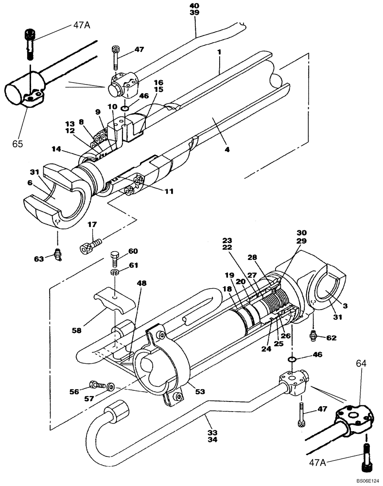 Схема запчастей Case CX130 - (08-103) - CYLINDER ASSY - BOOM (08) - HYDRAULICS