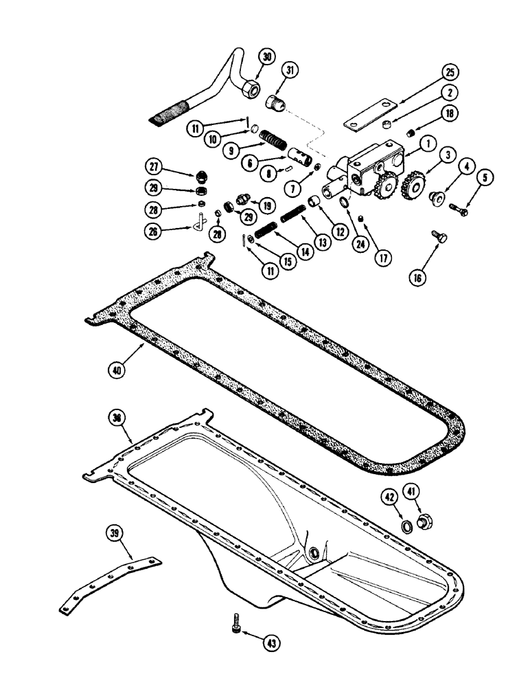 Схема запчастей Case 50 - (2-54) - OIL PUMP, 504BDT ENGINE (02) - ENGINE