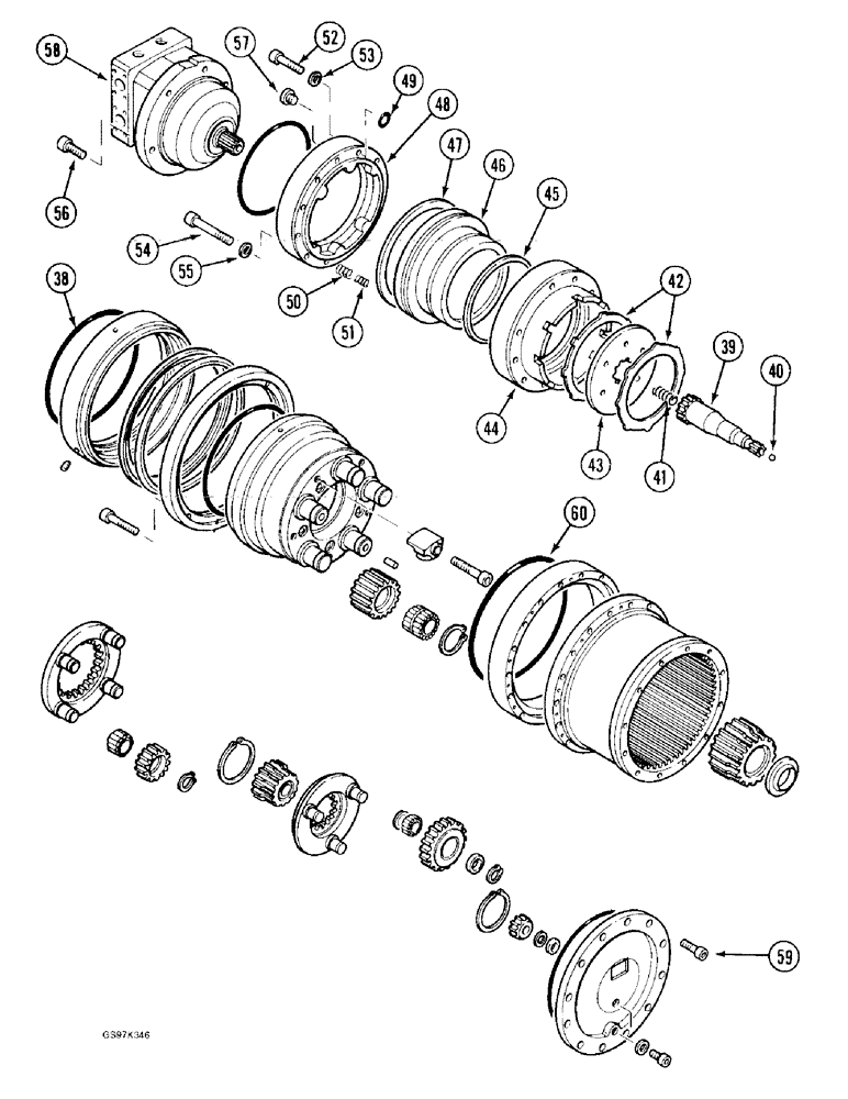 Схема запчастей Case 170C - (6-08) - FINAL DRIVE TRANSMISSION, FINAL DRIVE SERIAL NUMBER 813-7-06-0012 AND AFTER (06) - POWER TRAIN