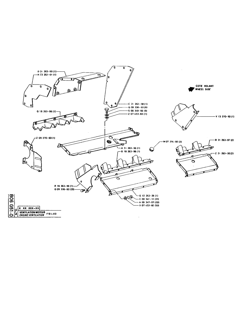 Схема запчастей Case 220 - (071) - ENGINE VENTILATION (01) - ENGINE