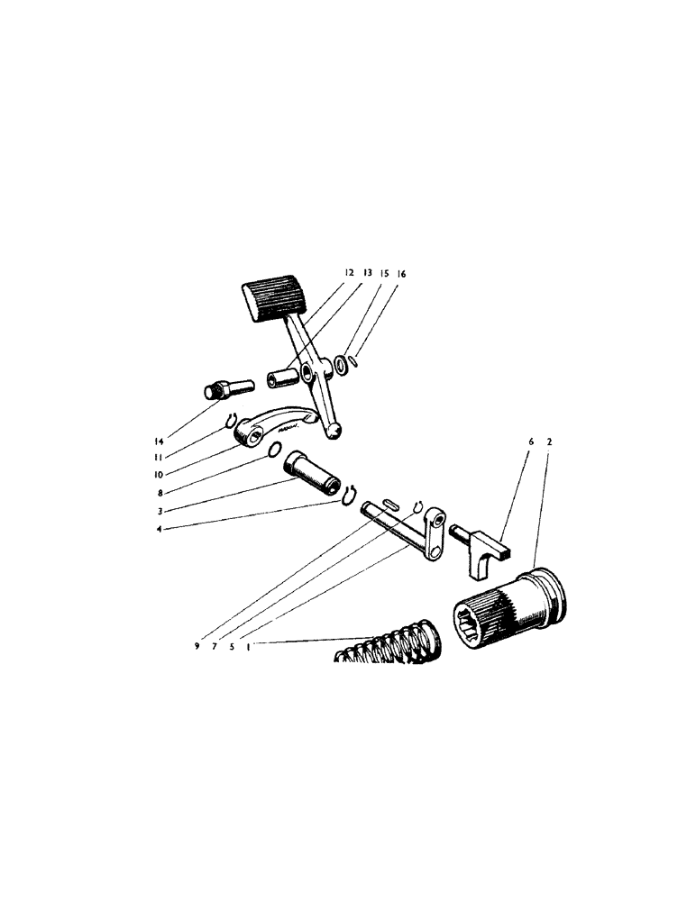 Схема запчастей Case 380CK - (036[1]) - DIFFERENTIAL LOCK 