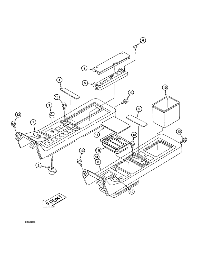 Схема запчастей Case 9030B - (9-038) - CONTROL PANEL ASSEMBLIES (09) - CHASSIS