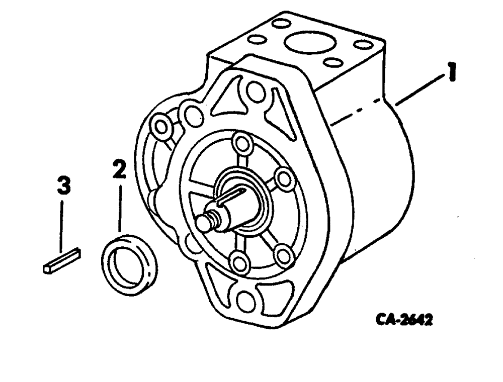 Схема запчастей Case 3400 - (075) - SIDE MOUNTED PUMP (35) - HYDRAULIC SYSTEMS