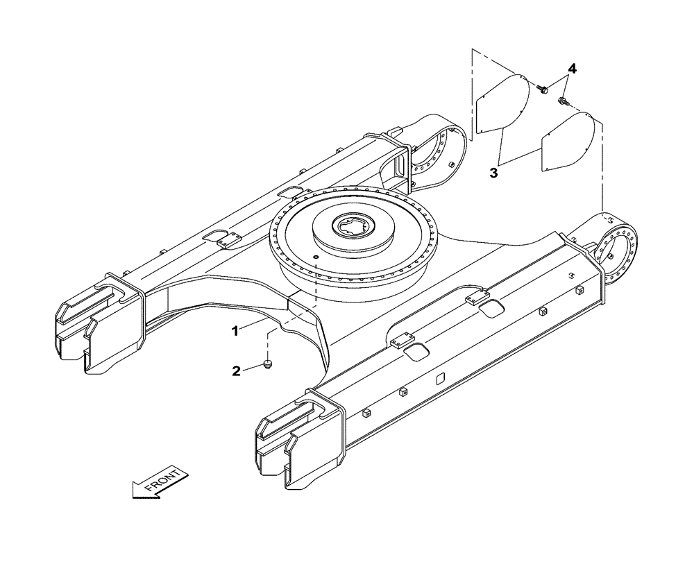 Схема запчастей Case CX300C - (05-001-01[01]) - UNDERCARRIAGE - CX300C LNC (11) - TRACKS/STEERING