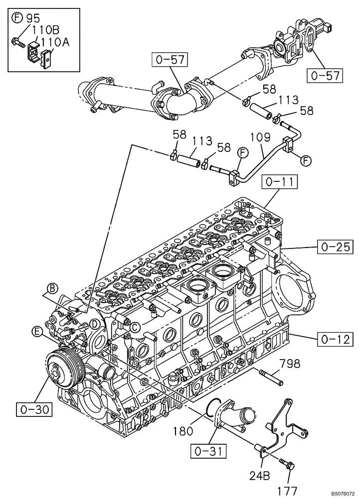 Схема запчастей Case CX460 - (02-31) - ENGINE WATER CIRCUIT (02) - ENGINE