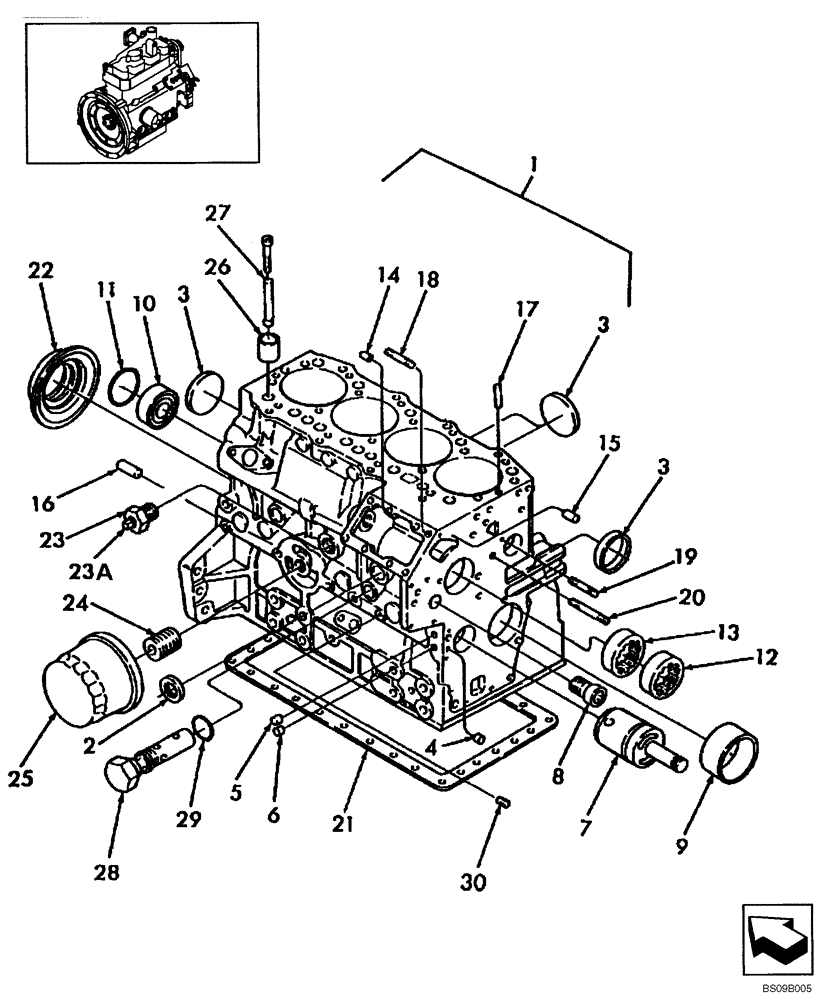 Схема запчастей Case ISM N844 - (10.001.02[01]) - CYLINDER BLOCK (10) - ENGINE