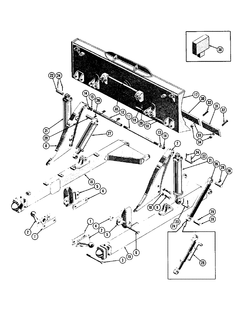 Схема запчастей Case 600 - (174) - HYDRAULIC BULLDOZER INSTALLATION (07) - HYDRAULIC SYSTEM