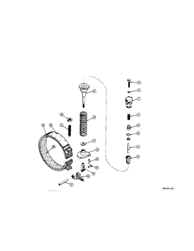 Схема запчастей Case 420 - (178[1]) - C-12 WINCH BRAKE (05) - UPPERSTRUCTURE CHASSIS