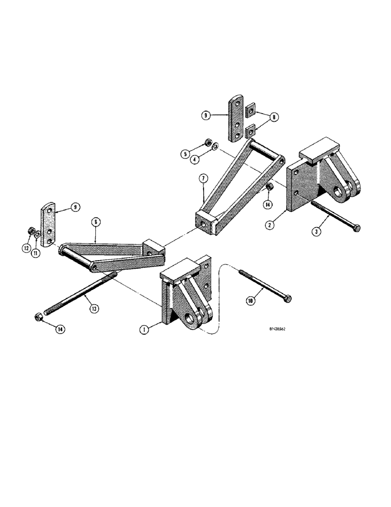 Схема запчастей Case M420 - (78) - TRUSS ROD ATTACHMENT 