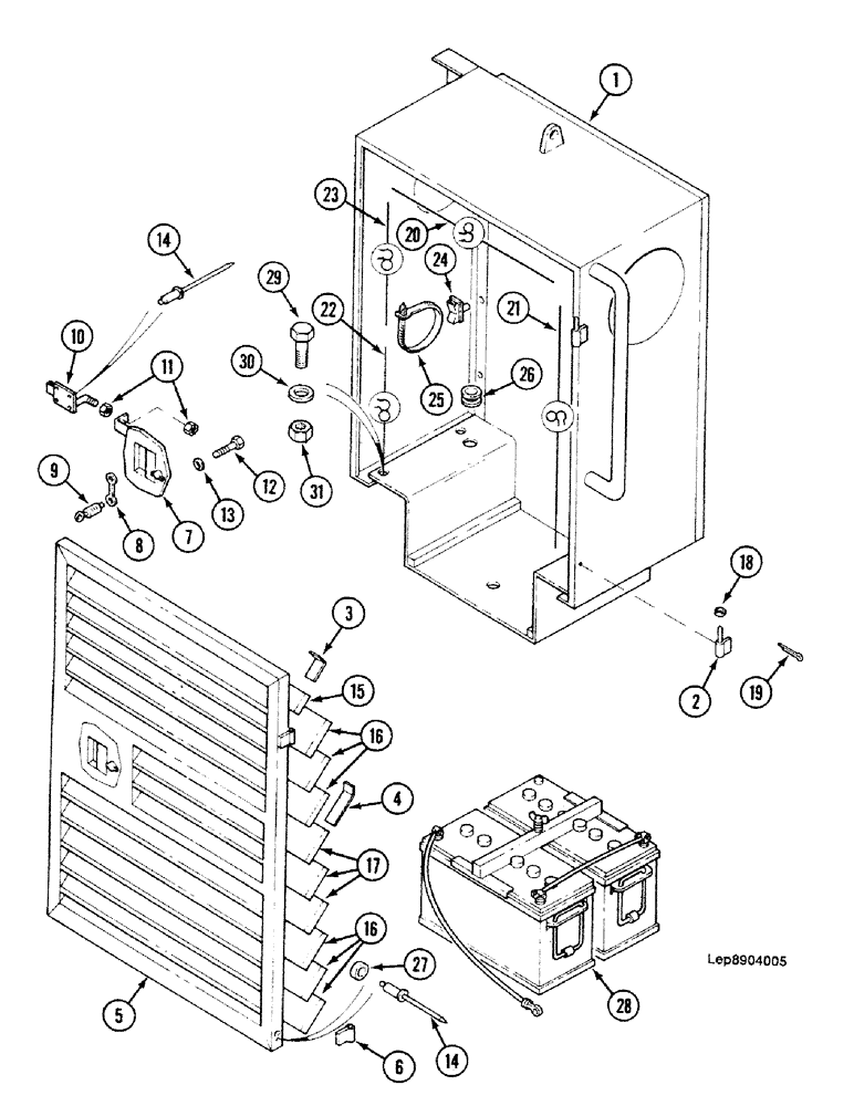 Схема запчастей Case 688C - (9B-12) - SUCTION BOX (05.1) - UPPERSTRUCTURE CHASSIS/ATTACHMENTS