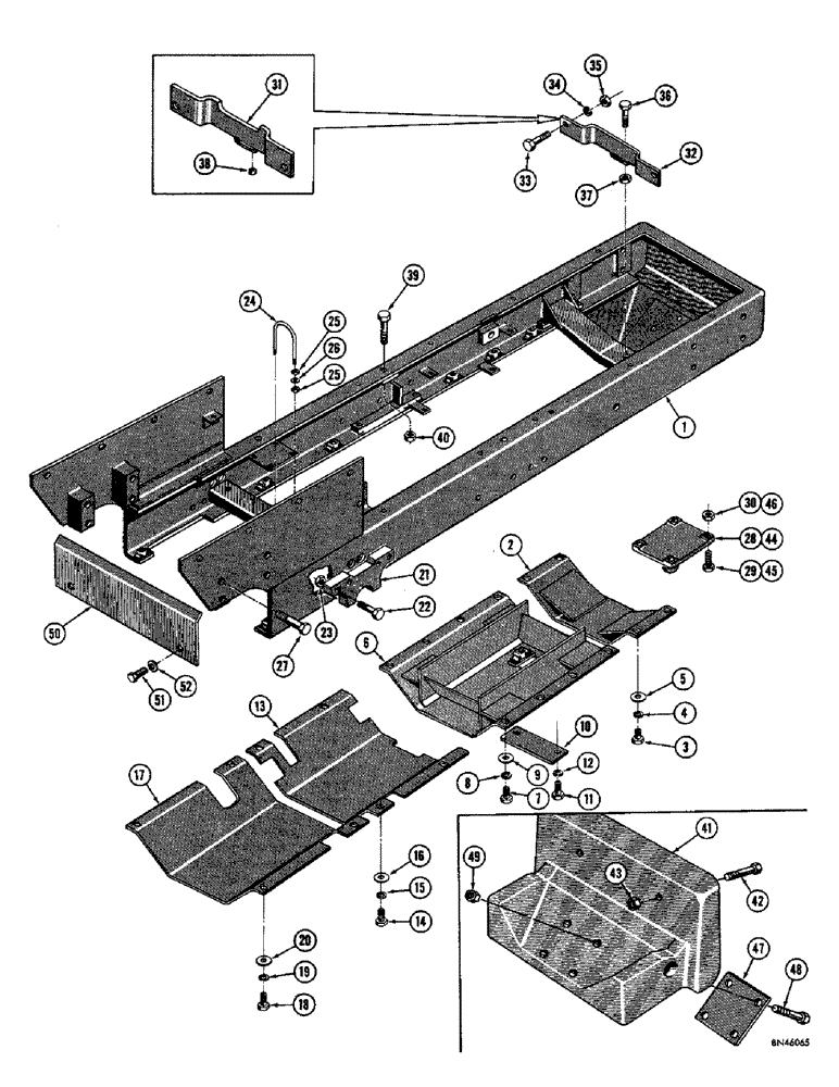 Схема запчастей Case 750 - (006) - ENGINE FRAME AND RELATED PARTS (01) - ENGINE