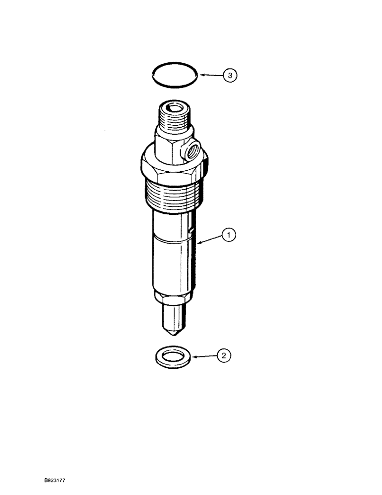 Схема запчастей Case 580SK - (3-17A) - FUEL INJECTION NOZZLE, 4T-390 ENGINE, TRACTOR P.I.N. JJG0173468 AND AFTER (03) - FUEL SYSTEM