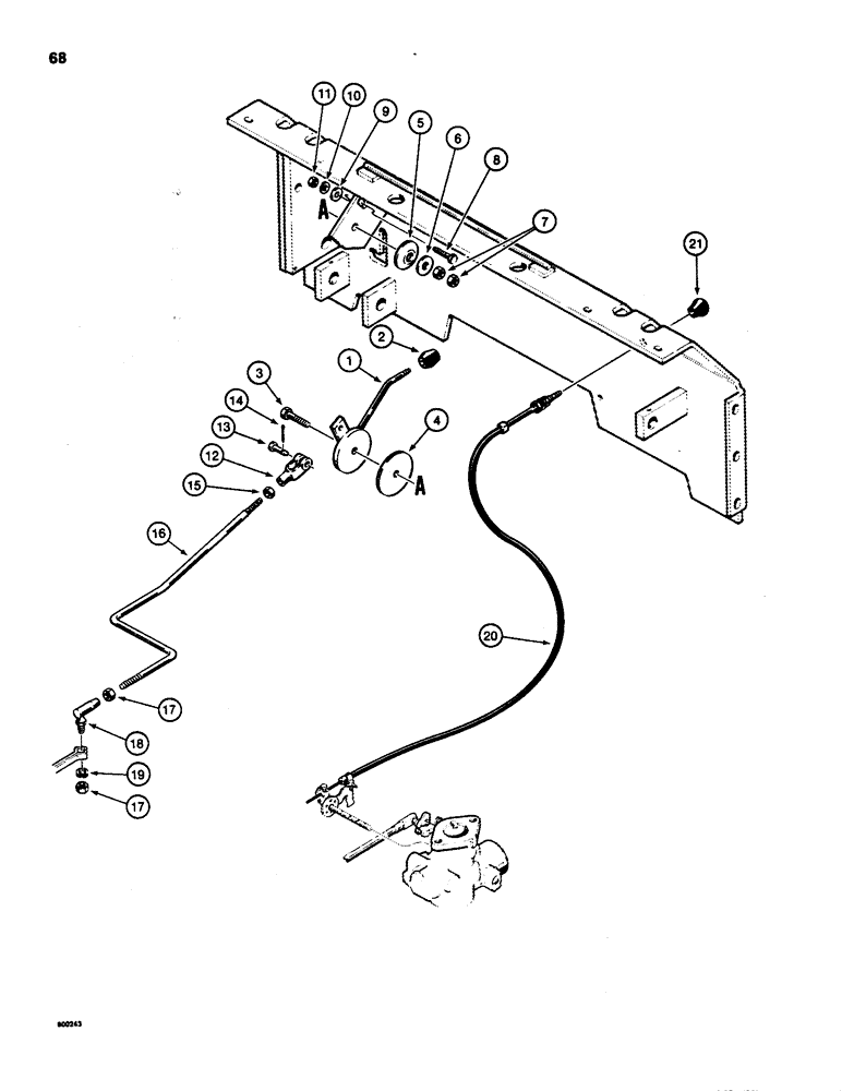 Схема запчастей Case 1835 - (068) - GASOLINE ENGINE CONTROLS (03) - FUEL SYSTEM