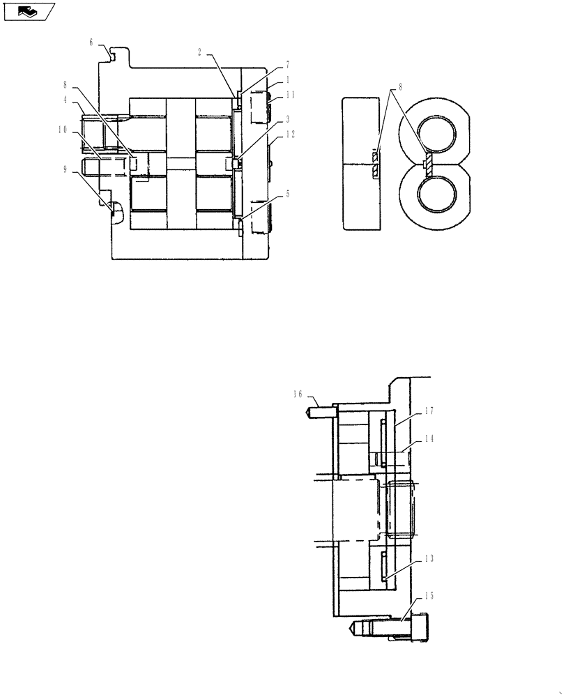 Схема запчастей Case CX27B ASN - (35.106.01) - GEAR PUMP ASSY (35) - HYDRAULIC SYSTEMS