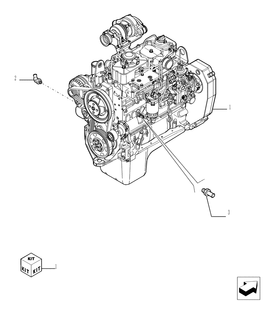 Схема запчастей Case TX1055 - (0.02.1[01]) - ENGINE (10) - ENGINE