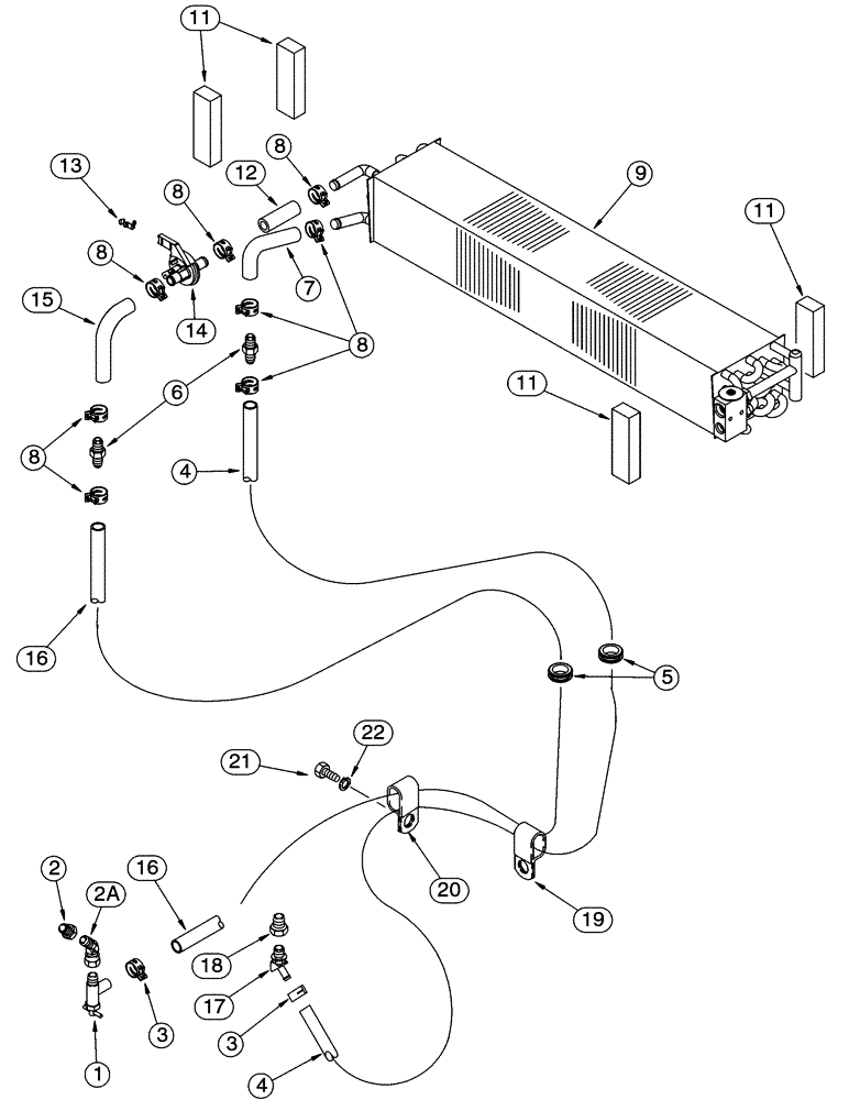 Схема запчастей Case 721C - (09-52) - HEATING SYSTEM (09) - CHASSIS