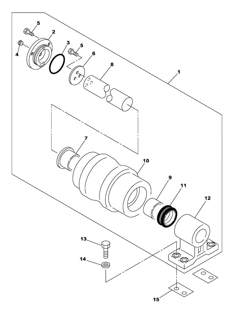 Схема запчастей Case CX470C - (05-002-00[01]) - ROLLER UPPER - LC (04) - UNDERCARRIAGE