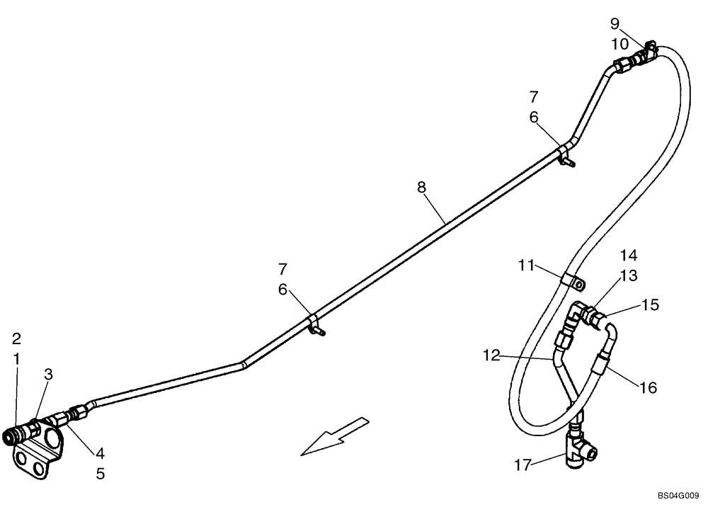 Схема запчастей Case 435 - (08-05A) - HYDRAULICS - CASE DRAIN (08) - HYDRAULICS