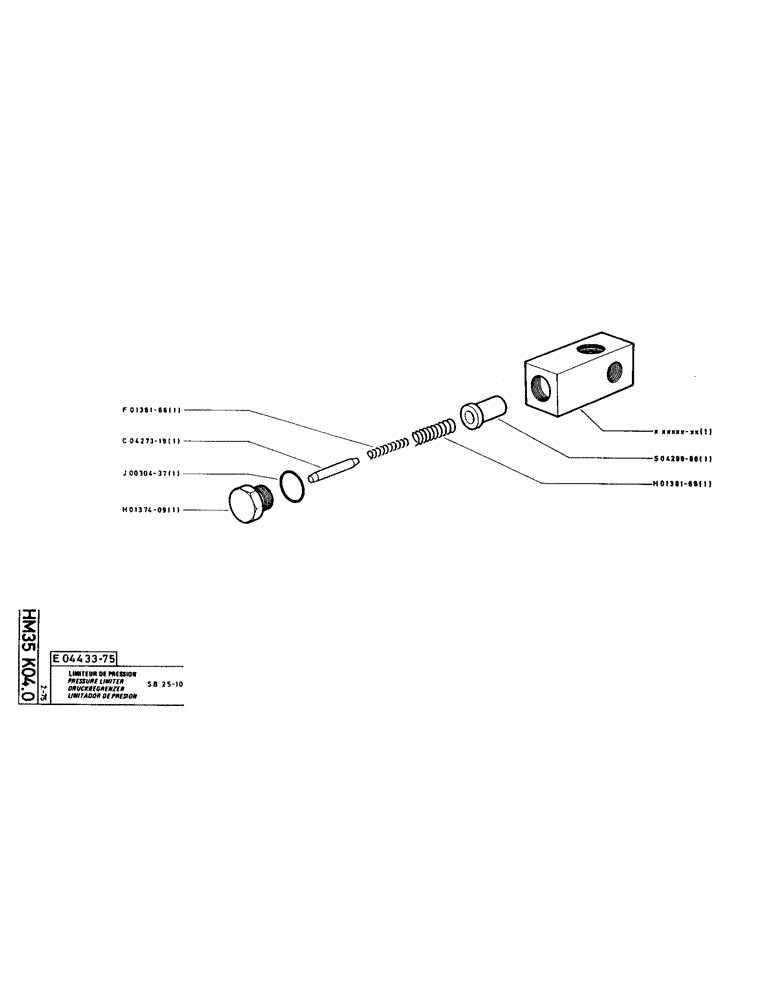 Схема запчастей Case LC80M - (070) - PRESSURE LIMITER 