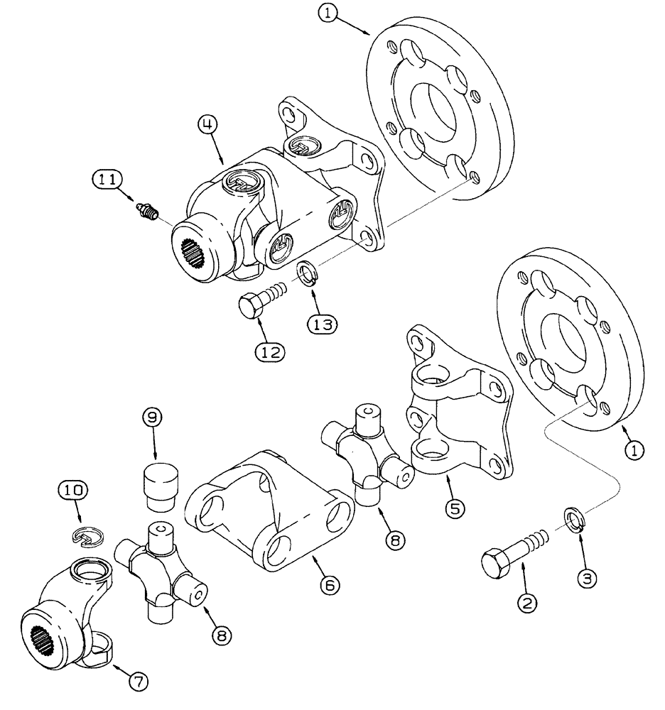 Схема запчастей Case 460 - (6-24) - TANDEM PUMP DRIVE (06) - POWER TRAIN