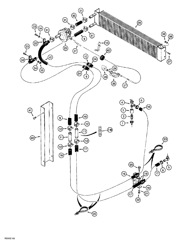 Схема запчастей Case 650G - (9-68) - CAB HEATING SYSTEM (09) - CHASSIS/ATTACHMENTS