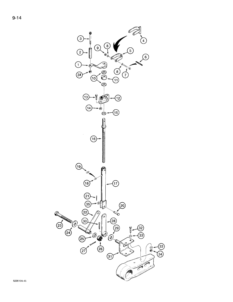 Схема запчастей Case TL100 - (9-14) - BOOM LIFT PARTS, PRIOR TO P.I.N. JAF0048201 (09) - CHASSIS/ATTACHMENTS