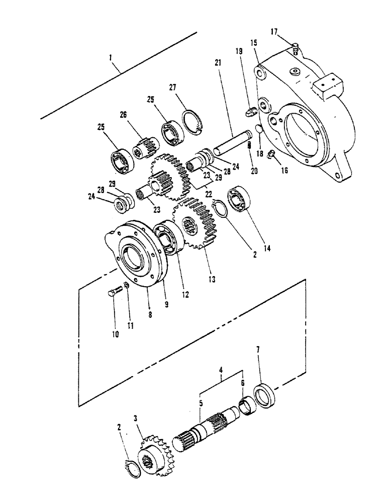 Схема запчастей Case 30 - (16) - TRANSMISSION ASSEMBLY 