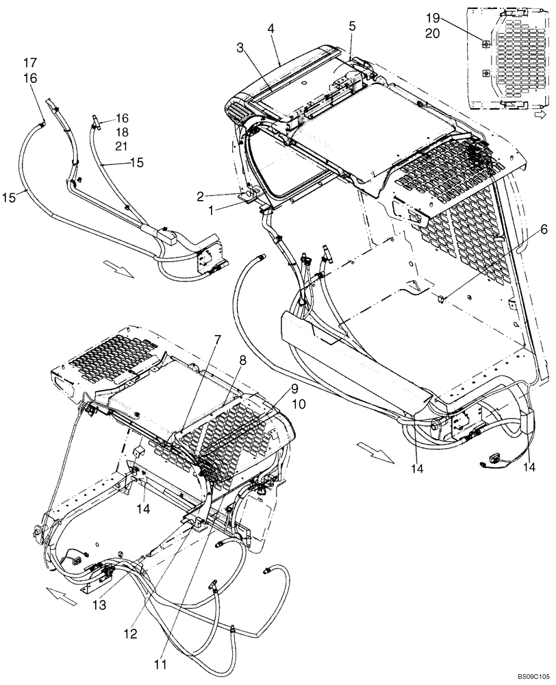 Схема запчастей Case 410 - (09-50A) - HEATER SYSTEM (09) - CHASSIS