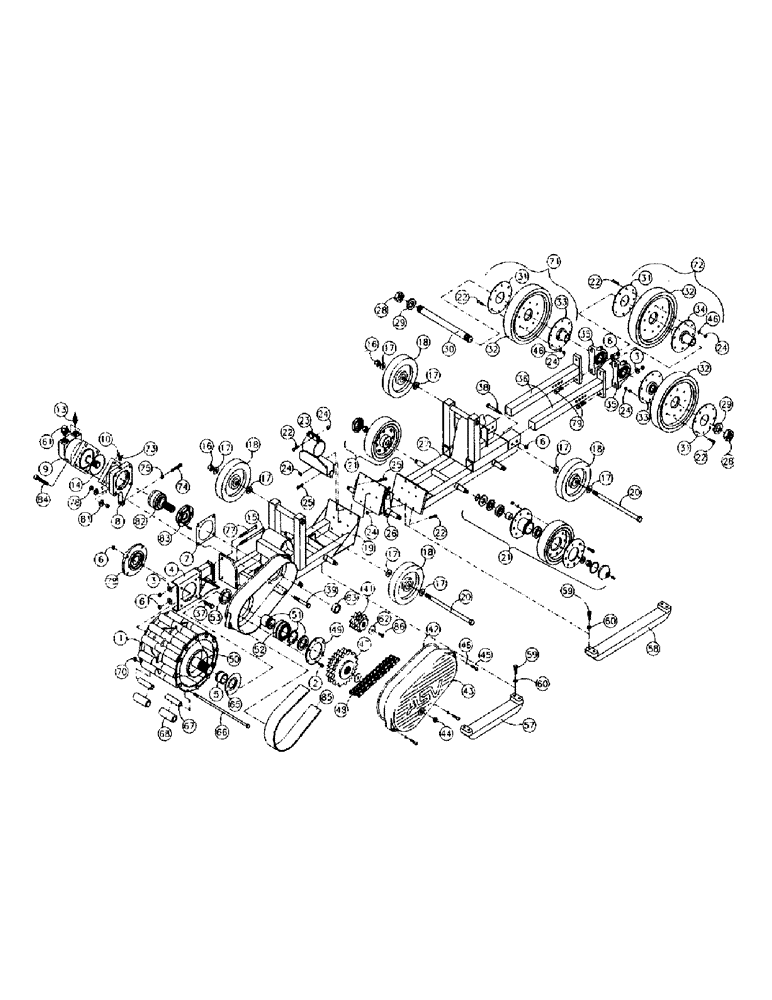 Схема запчастей Case 1500TX - (9-008) - SUSPENSION, LEFT SIDE 