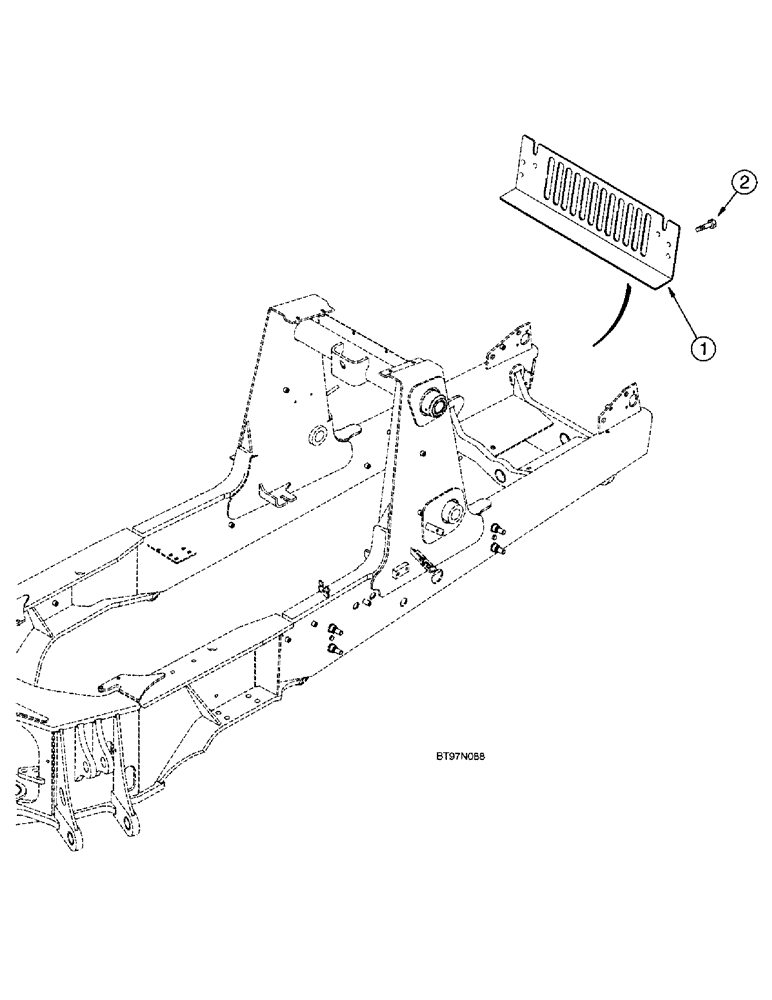 Схема запчастей Case 590SL - (9-58) - PUMP GUARD (09) - CHASSIS/ATTACHMENTS