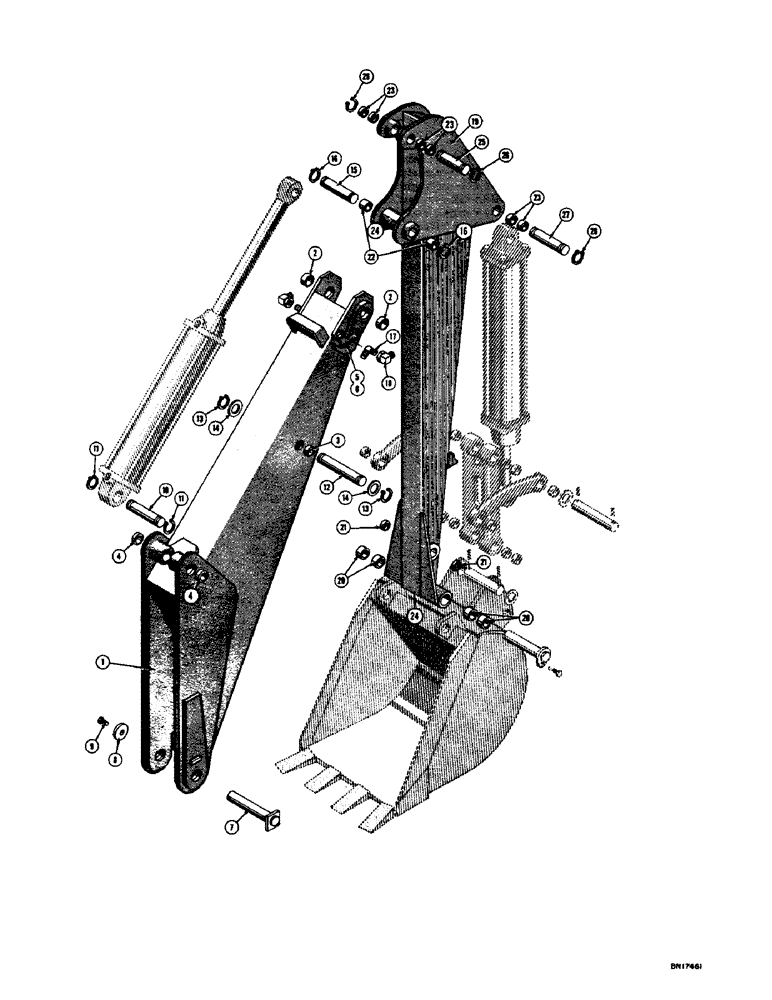 Схема запчастей Case 310C - (180) - BACKHOE BOOM AND DIPPER ARM KITS (FOR FIELD INSTALLATION) (09) - BOOMS