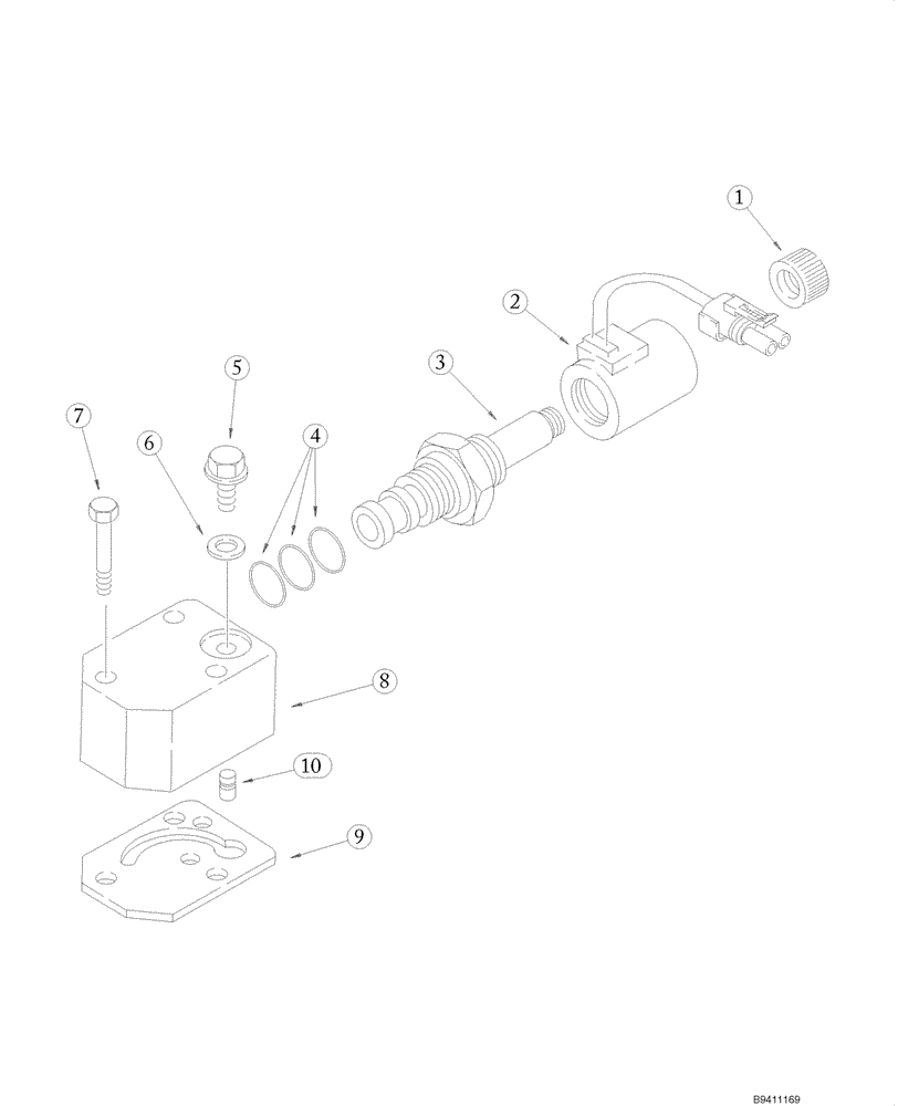 Схема запчастей Case 588G - (06-38) - TRANSMISSION ASSY (130787A2, A3) (4WD) - SOLENOID VALVE (06) - POWER TRAIN