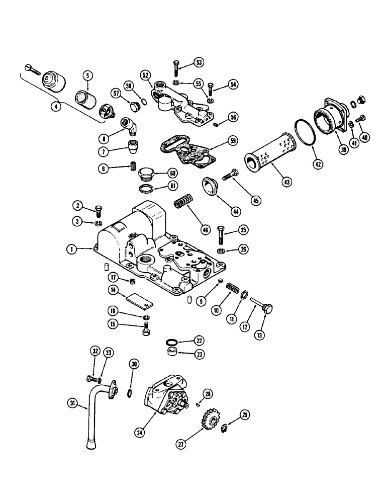 Схема запчастей Case 580 - (142) - HYDRAULIC PUMP AND ADAPTER, STANDARD CLUTCH (35) - HYDRAULIC SYSTEMS