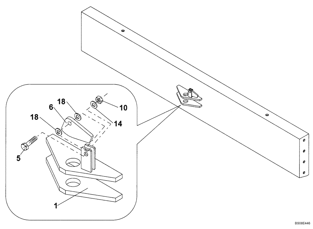 Схема запчастей Case SV210 - (09-26[01]) - DRAWBAR, FRONT (GROUP 477) (ND131908) (09) - CHASSIS/ATTACHMENTS