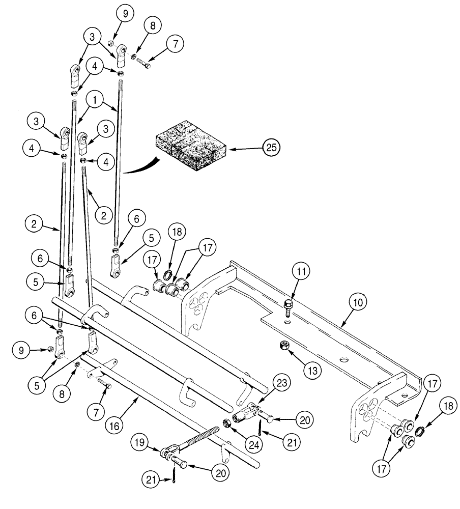 Схема запчастей Case 1150H - (06-24) - CONTROLS - TRANSMISSION (06) - POWER TRAIN