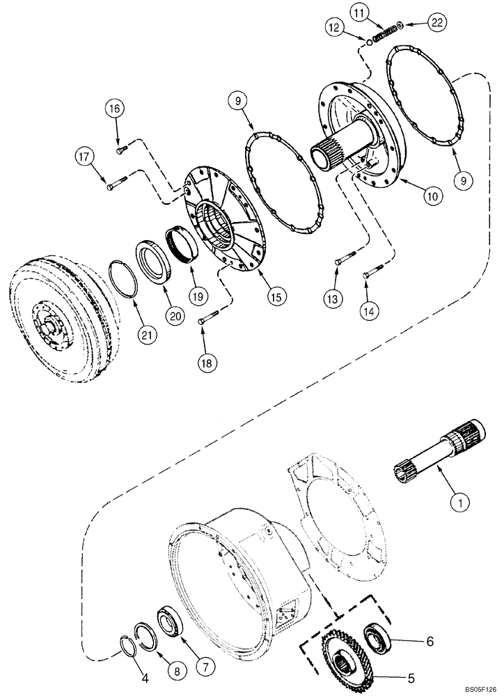 Схема запчастей Case 921C - (06-09) - TRANSMISSION - INPUT SHAFT (06) - POWER TRAIN