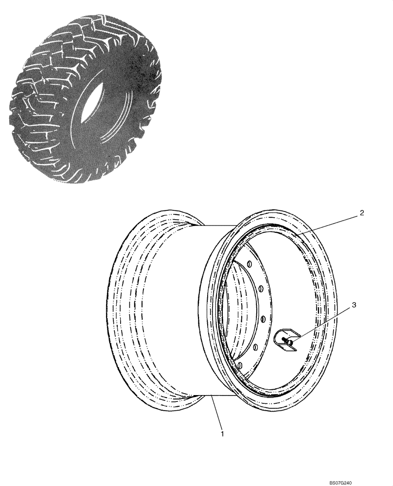 Схема запчастей Case 621E - (06-67) - WHEELS (06) - POWER TRAIN