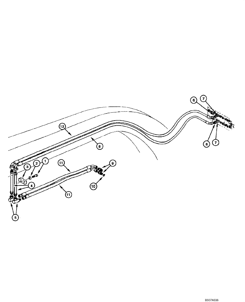 Схема запчастей Case 885 - (08.19[00]) - CIRCLE HYDRAULIC CIRCUIT - TURN-CIRCLE CIRCUIT (08) - HYDRAULICS