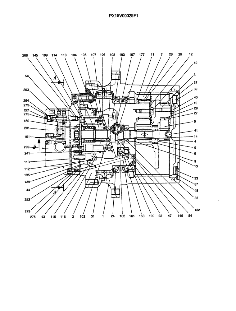 Схема запчастей Case CX36B - (HC370-01[1]) - MOTOR ASSY (PROPELLING) (35) - HYDRAULIC SYSTEMS